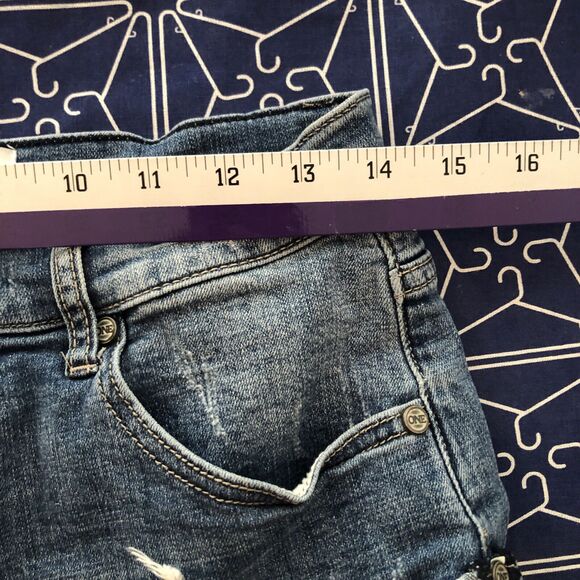 ONE TEASPOON Bandit Distressed Cut Off Jean Shorts Size 26 - Picture 14 of 14